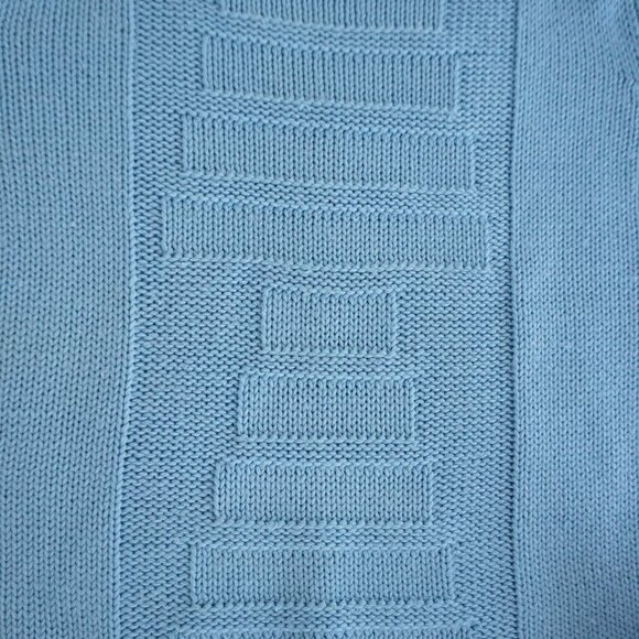 Vintage I.C.I.E Roma Sky Blue Knit 3D Crewneck Sweater S - Picture 9 of 10